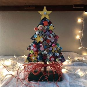 Vintage button Christmas tree